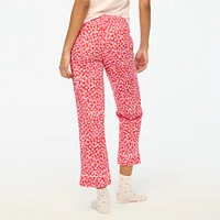 Cropped cotton pajama pant