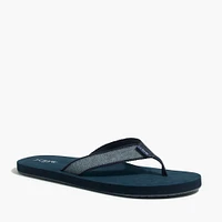 Chambray flip-flops