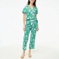 Short-sleeve pajama set with cropped pant