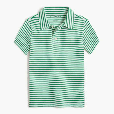 Boys' cotton striped polo shirt