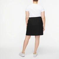 Linen-cotton blend city skirt