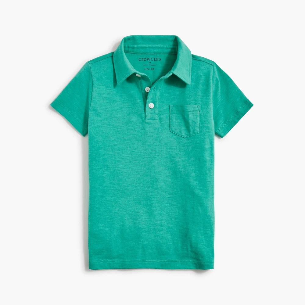 Kids' cotton slub polo shirt