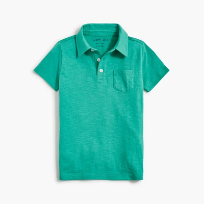 Kids' cotton slub polo shirt