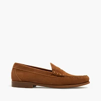 Suede penny loafers