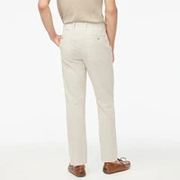 Straight-fit linen-cotton blend pant