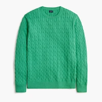 Cable-knit crewneck sweater