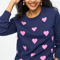 Allover hearts Teddie sweater