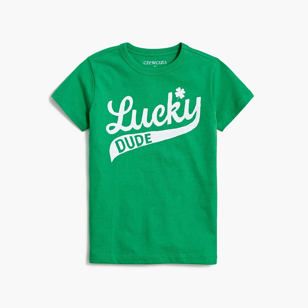 Boys' "Lucky Dude" graphic tee