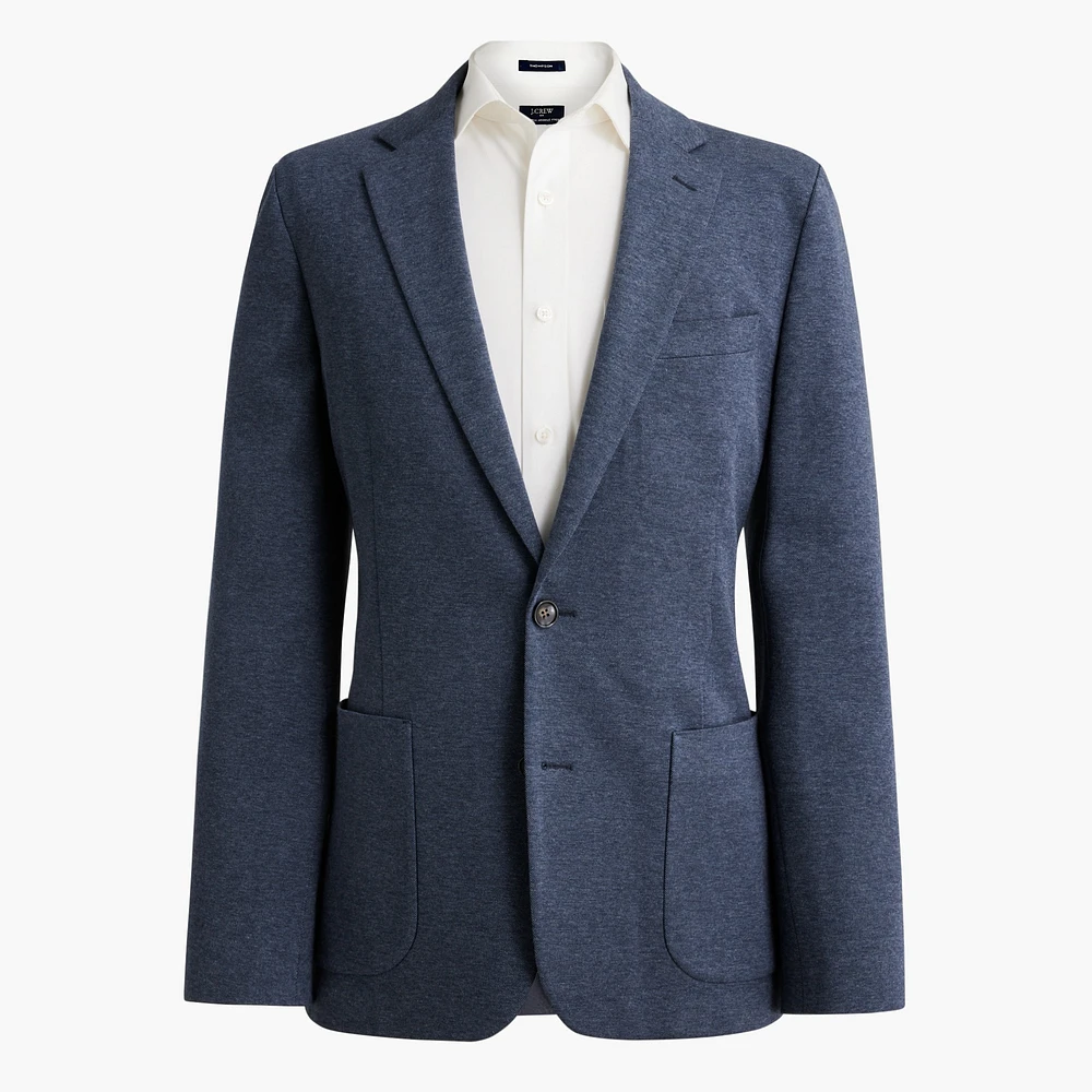 Slim-fit knit blazer