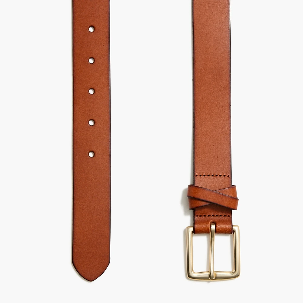 Crisscross leather belt