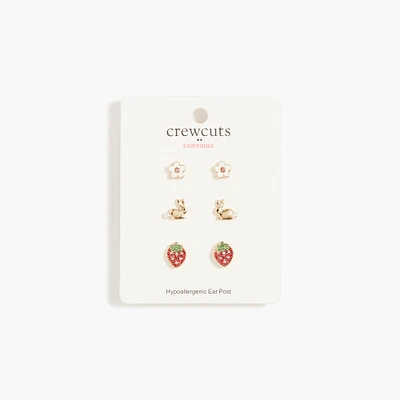 Girls' spring earrings set-of-three