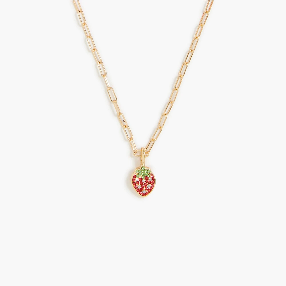 Girls' strawberry necklace