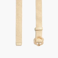 Girls' woven belt with flower buckle