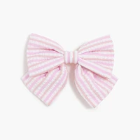 Girls' shimmer seersucker hair bow