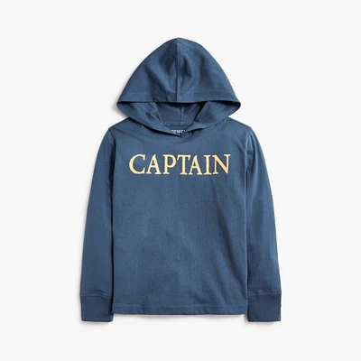 Boys' captain jersey hooded tee