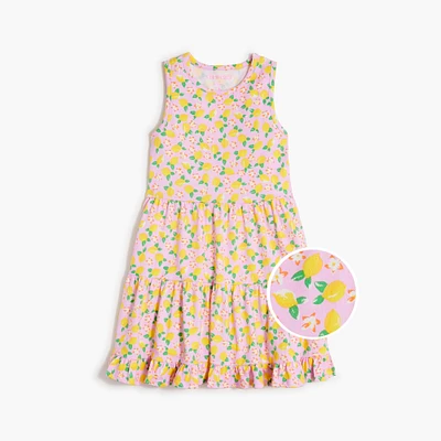 Girls' lemon tank dress