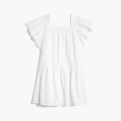 Girls' scallop-sleeve beach dress