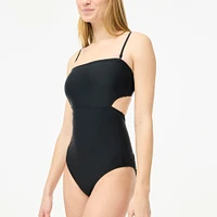 Tie-back cutout one-piece swimsuit