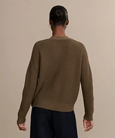 Cropped Cotton Cocoon Cardigan