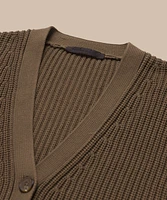 Cropped Cotton Cocoon Cardigan