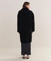 Long Shearling Yves Shawl Coat