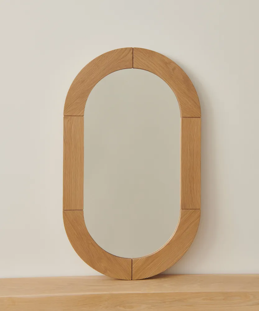 Oak Oval Mirror