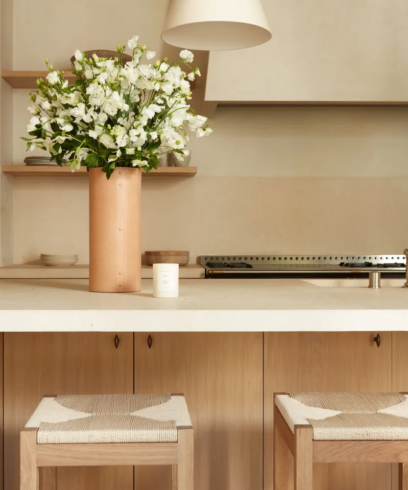 Leather Rivet Vase