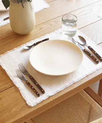 Frayed Linen Placemat