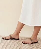 Pony Hair Strap Sandal