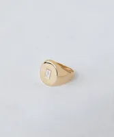 Gemma Baguette Signet Ring