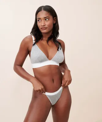 Women's Whipped White Triangle Bra