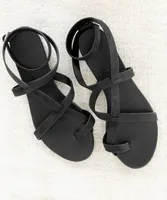 Oiled Leather Strappy Sandal