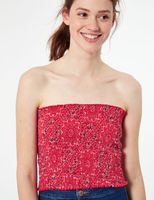 Top bandeau smocké imprimé