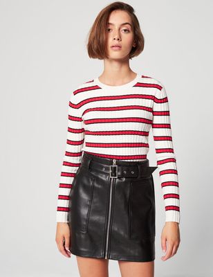Jupe courte zippée