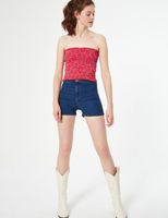 Top bandeau smocké imprimé