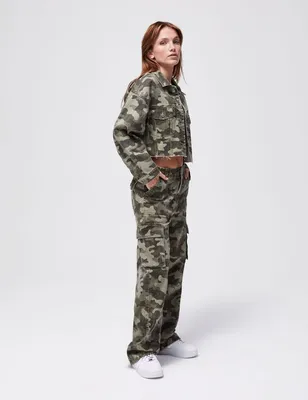 Veste en jean camouflage Ado / Fille Femme • Jennyfer