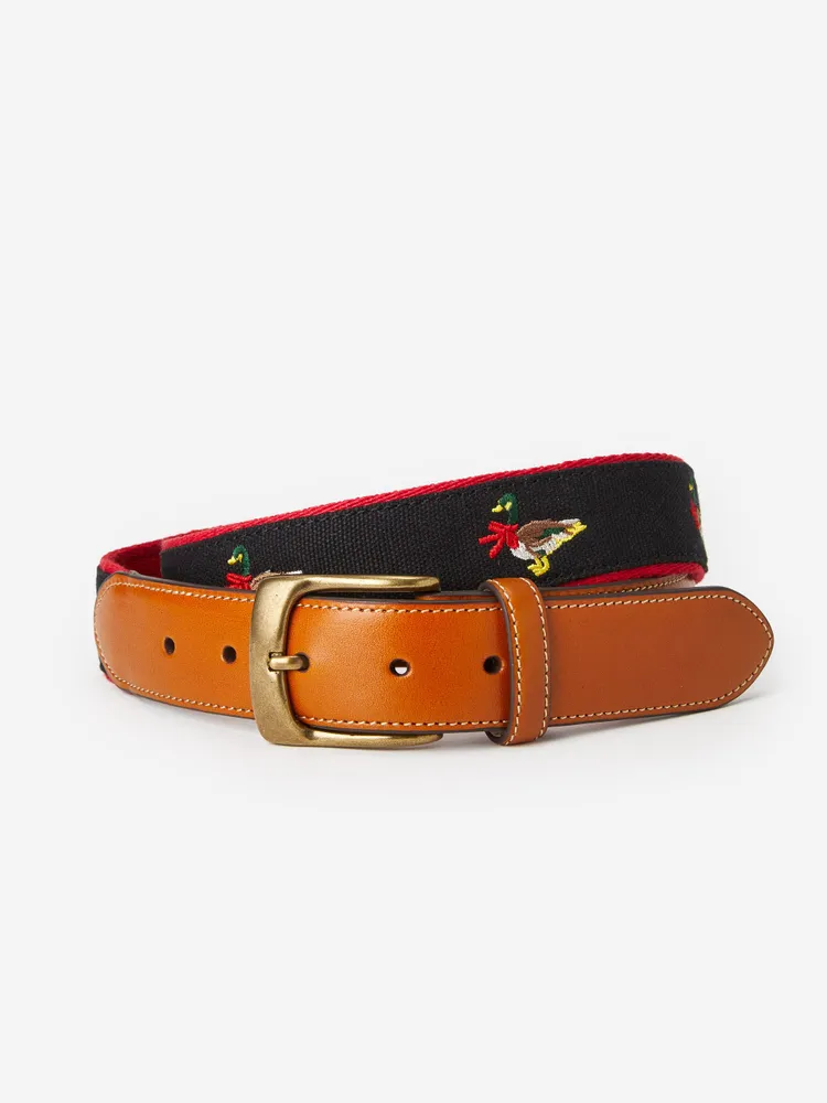 Archie Embroidered Belt Duck Wearing Bow