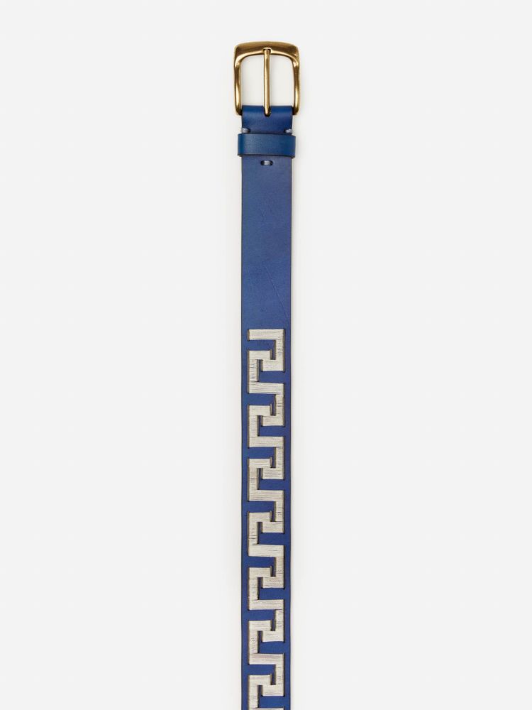Caerus Leather Belt Greek Key