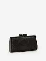 Genevieve Woven Leather Clutch