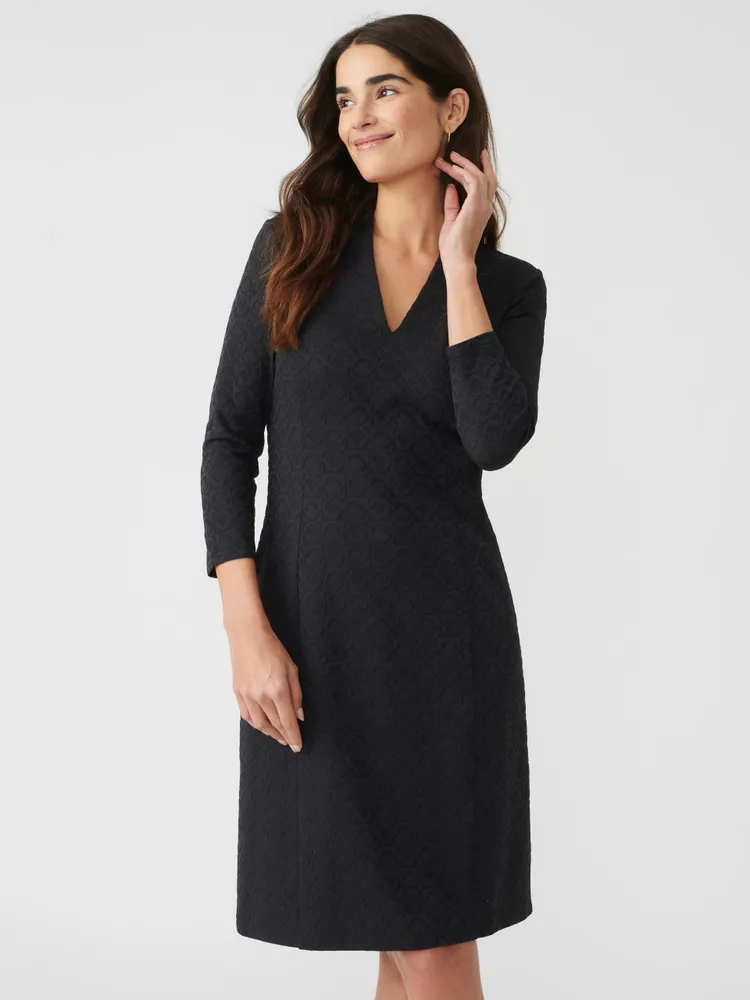 Ivana Dress Tulip Geo Jacquard