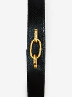 Jayna Leather Embossed Python Belt