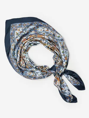 Mabel Silk Scarf in Tableau Square