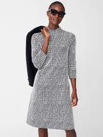 Mare Dress in Houndstooth Plaid Jacquard