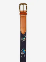 Needlepoint Belt Skier