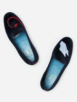 J.McL x Stubbs & Wootton Embroidered Slippers Naughty Nice