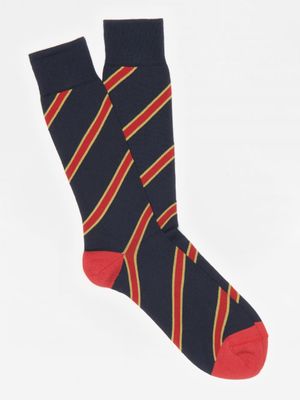 Diagonal Regiment Stripe Socks