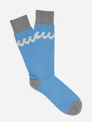 Socks in Wave Jacquard
