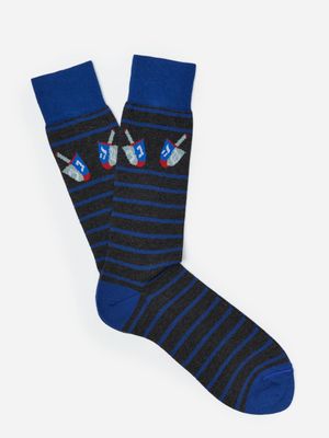 Socks in Dreidel Stripe