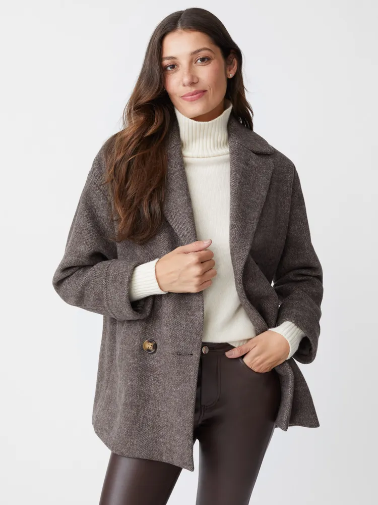 Todd Wool Coat Herringbone