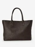 Zoe Woven Leather Tote Bag